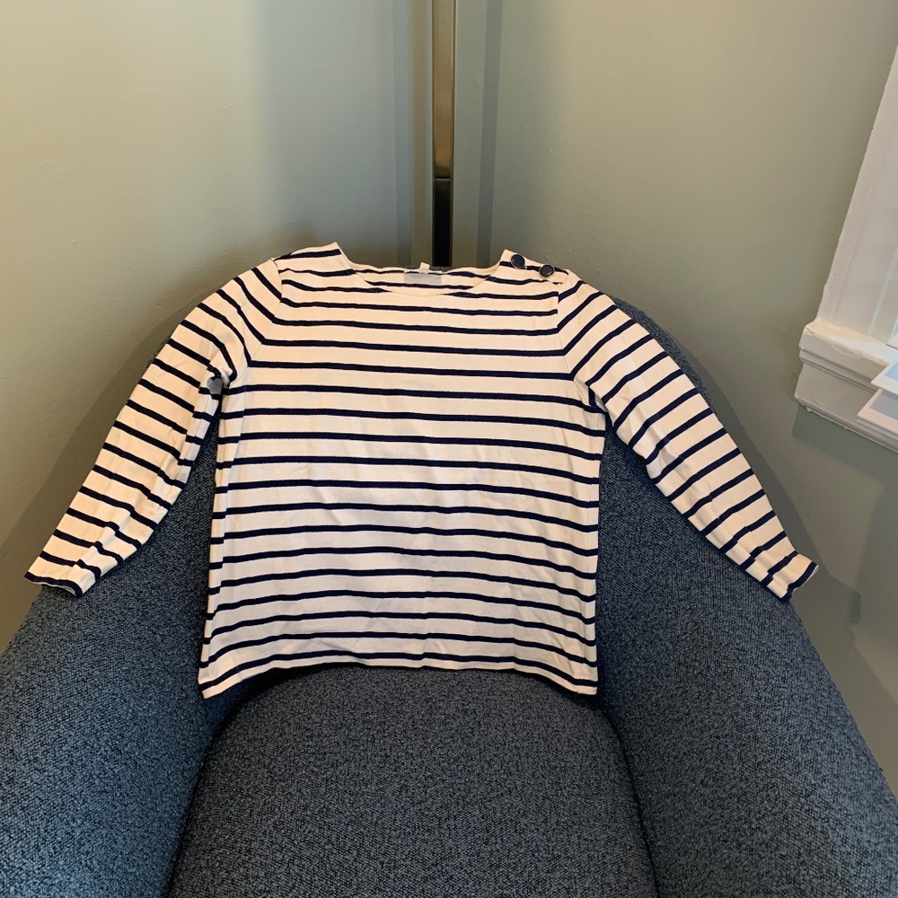 Sézane COLETTE MARINIÈRE Ecru/Navy - sz M